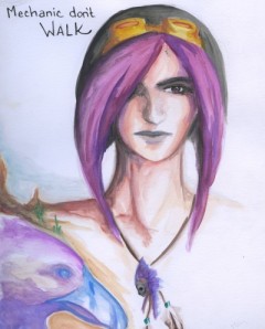 Original Character; watercolor on mixed media paper